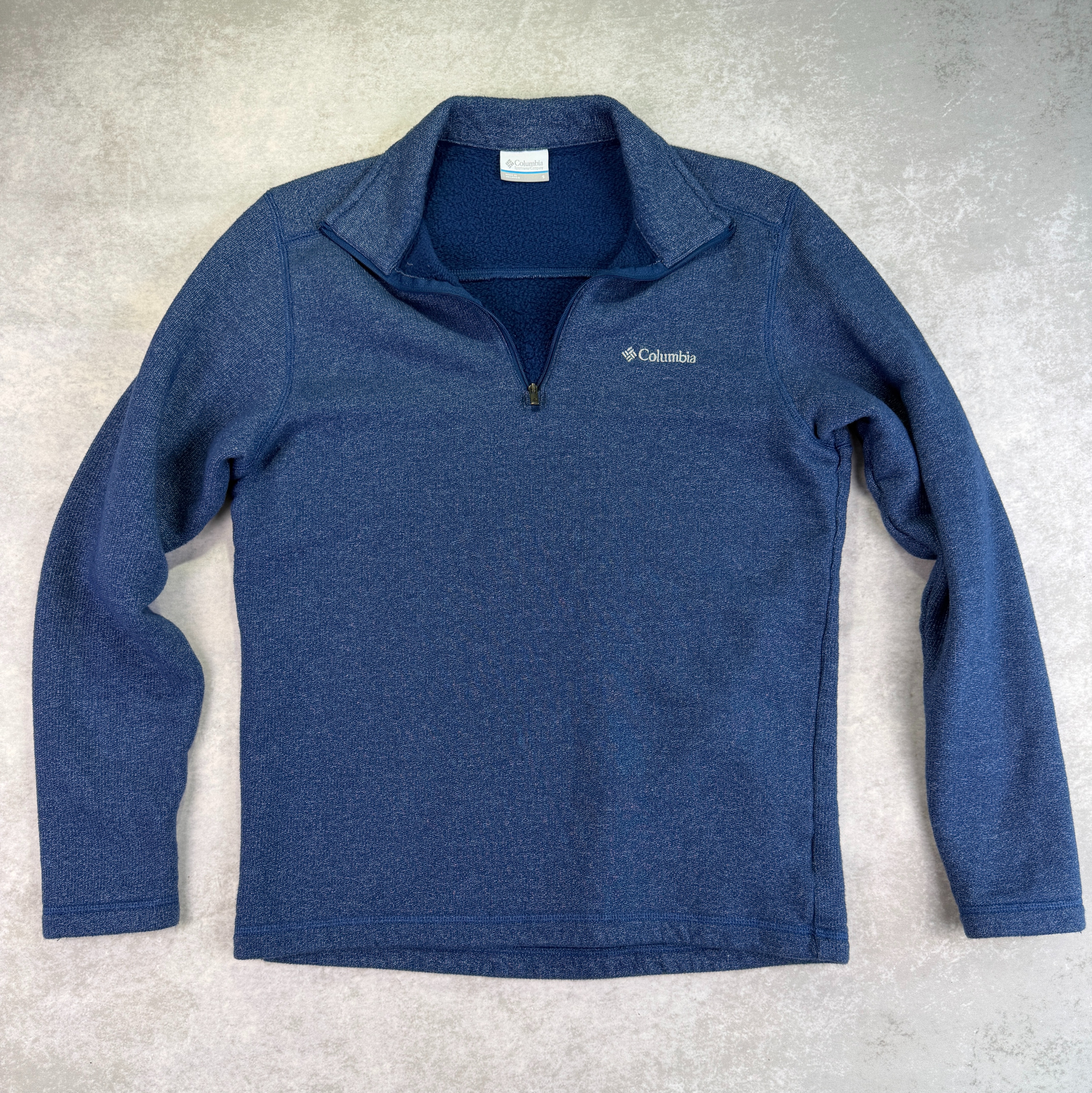 Columbia Small Blue Quarter Zip Pullover Fleece Sweater, photo 1