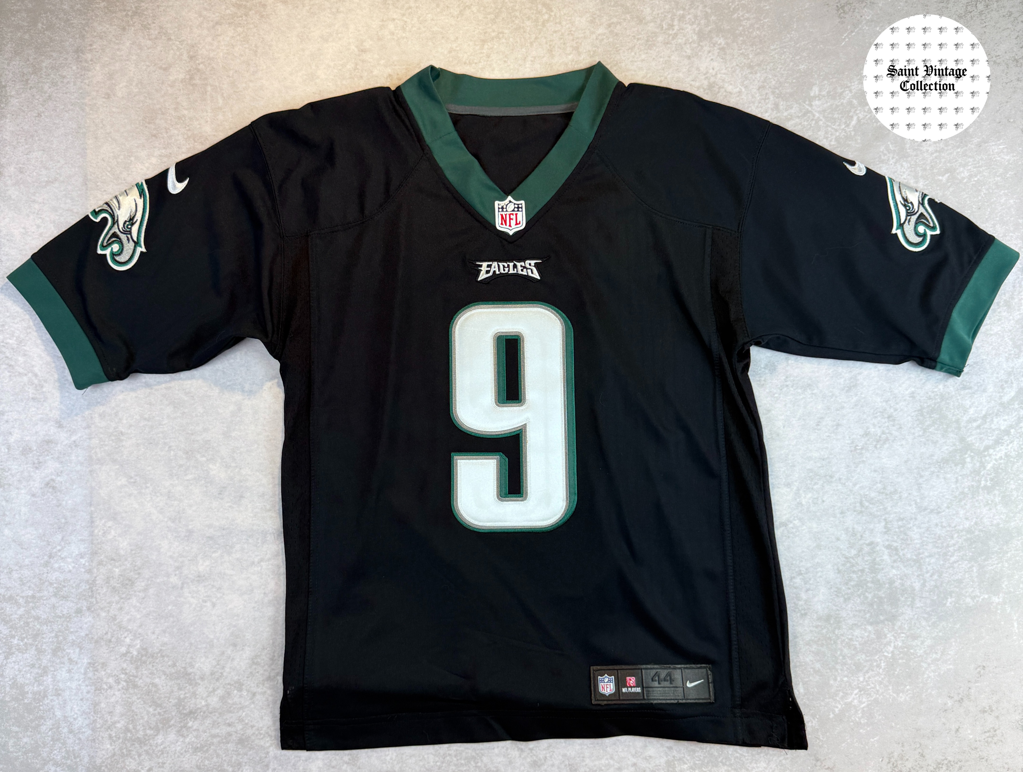 Limited Edition Nike Super Bowl Nick Foles #9 NFL Jersey Black Size 44, photo 1