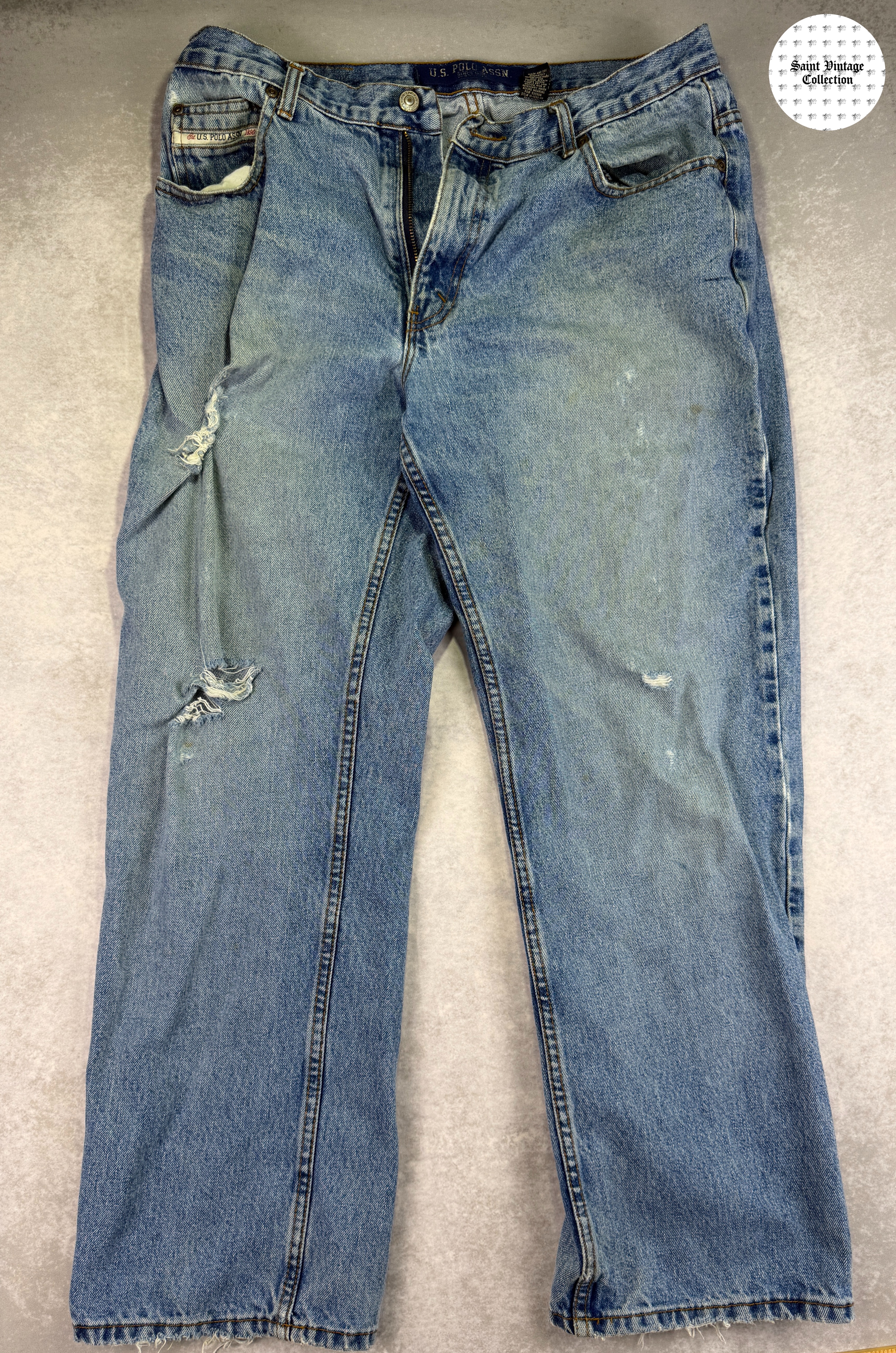 90s Vintage U.S Polo Assn. Flag Jeans, photo 1