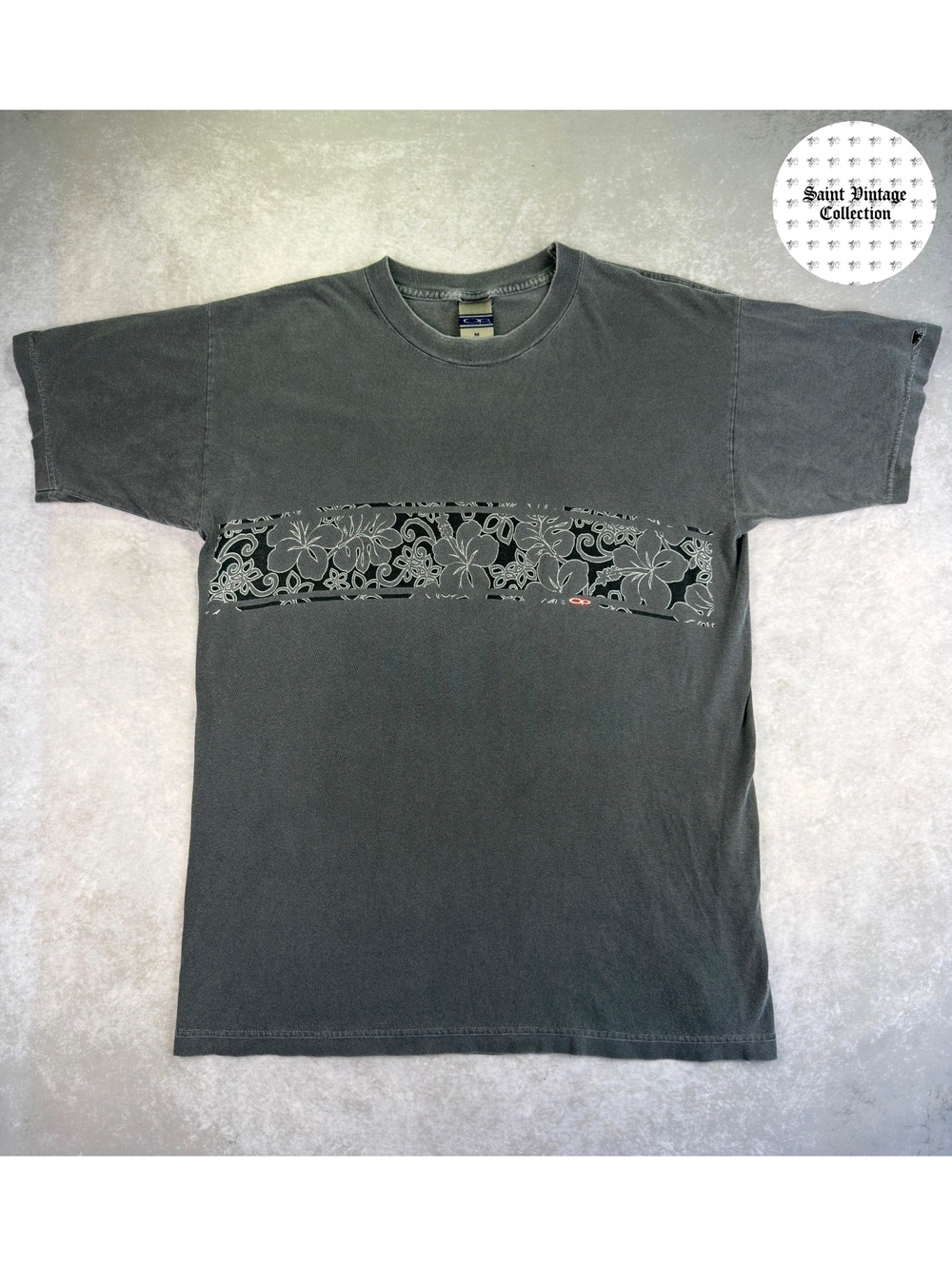 Ocean Pacific 1990s Vintage Floral Band T-Shirt Medium, photo 1