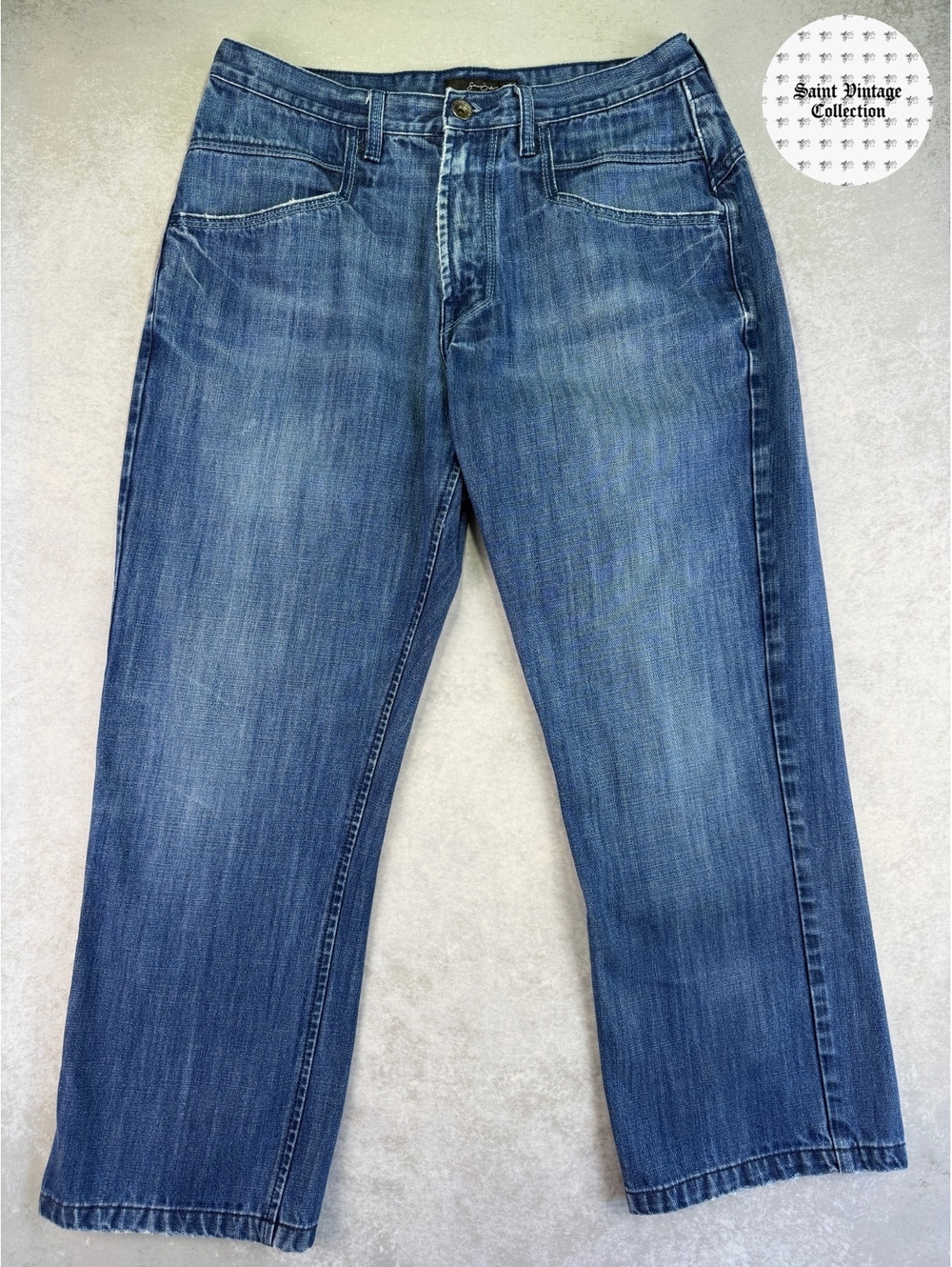 Sean John Y2K Baggy Pleated Pocket Jeans 33x30, photo 1