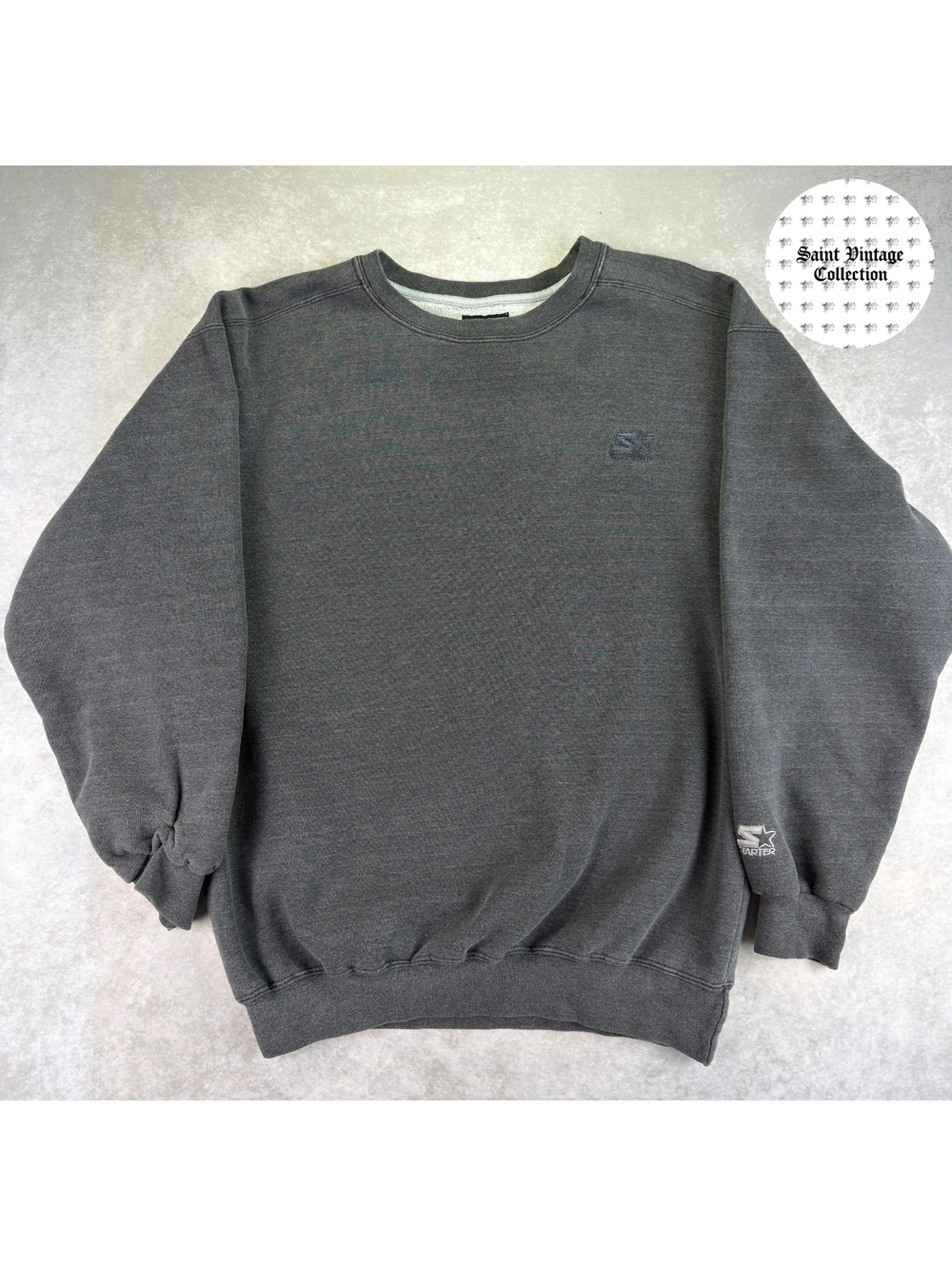 Vintage 1990s Starter Large Gray Crew Neck Sweatshirt, photo 1